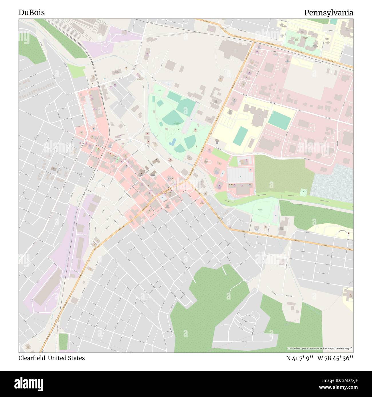 DuBois, Clearfield, United States, Pennsylvania, N 41 7' 9'', W 78 45 ...