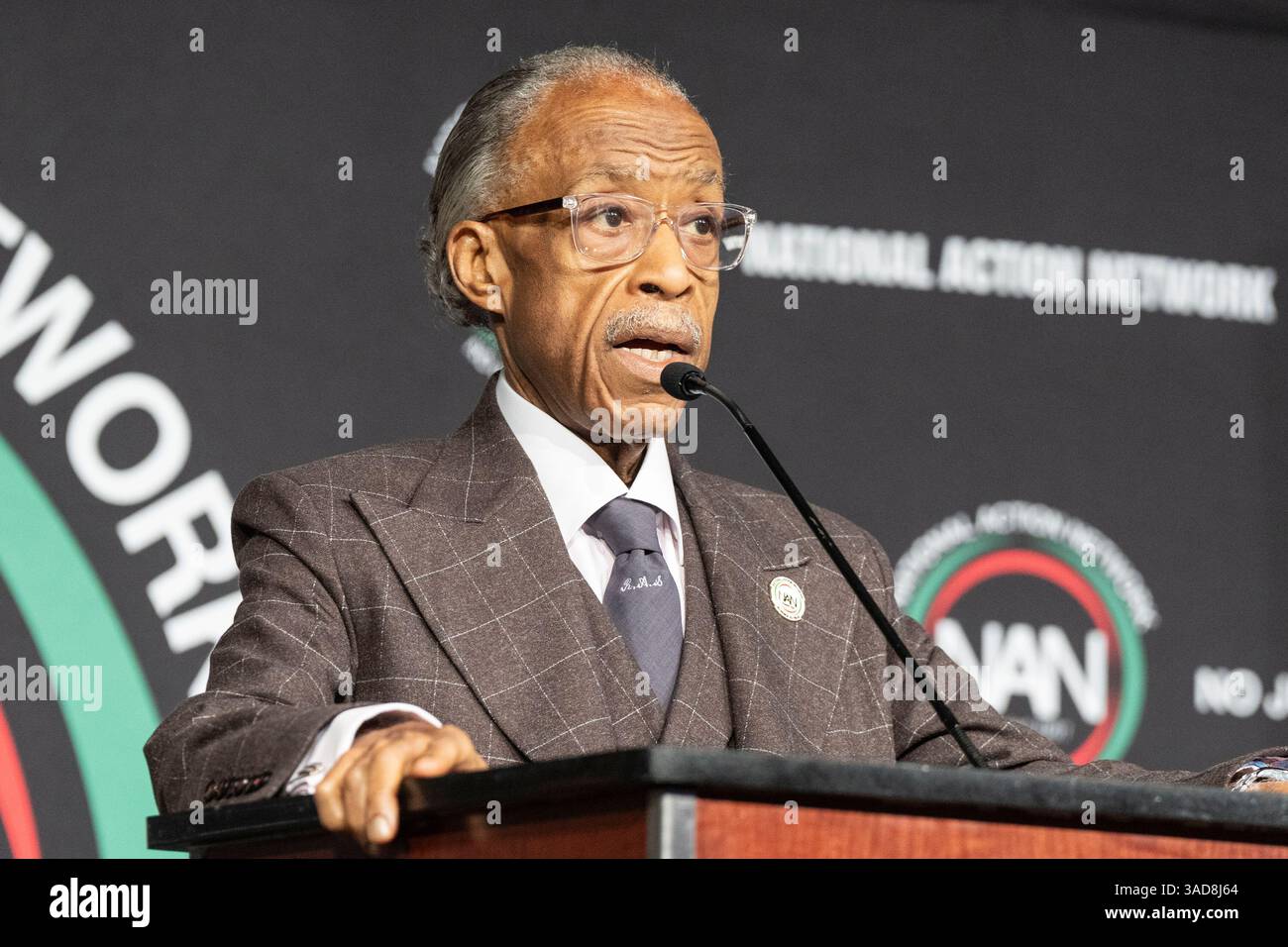 Reverend Al Sharpton speaks during last day of National Action Network ...