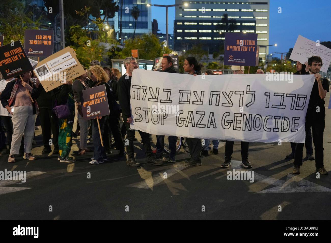 People take part in a protest demanding the immediate release of ...