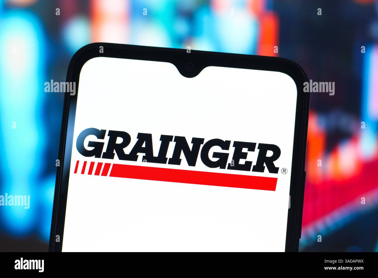In this photo illustration, the W.W. Grainger logo is seen displayed on ...