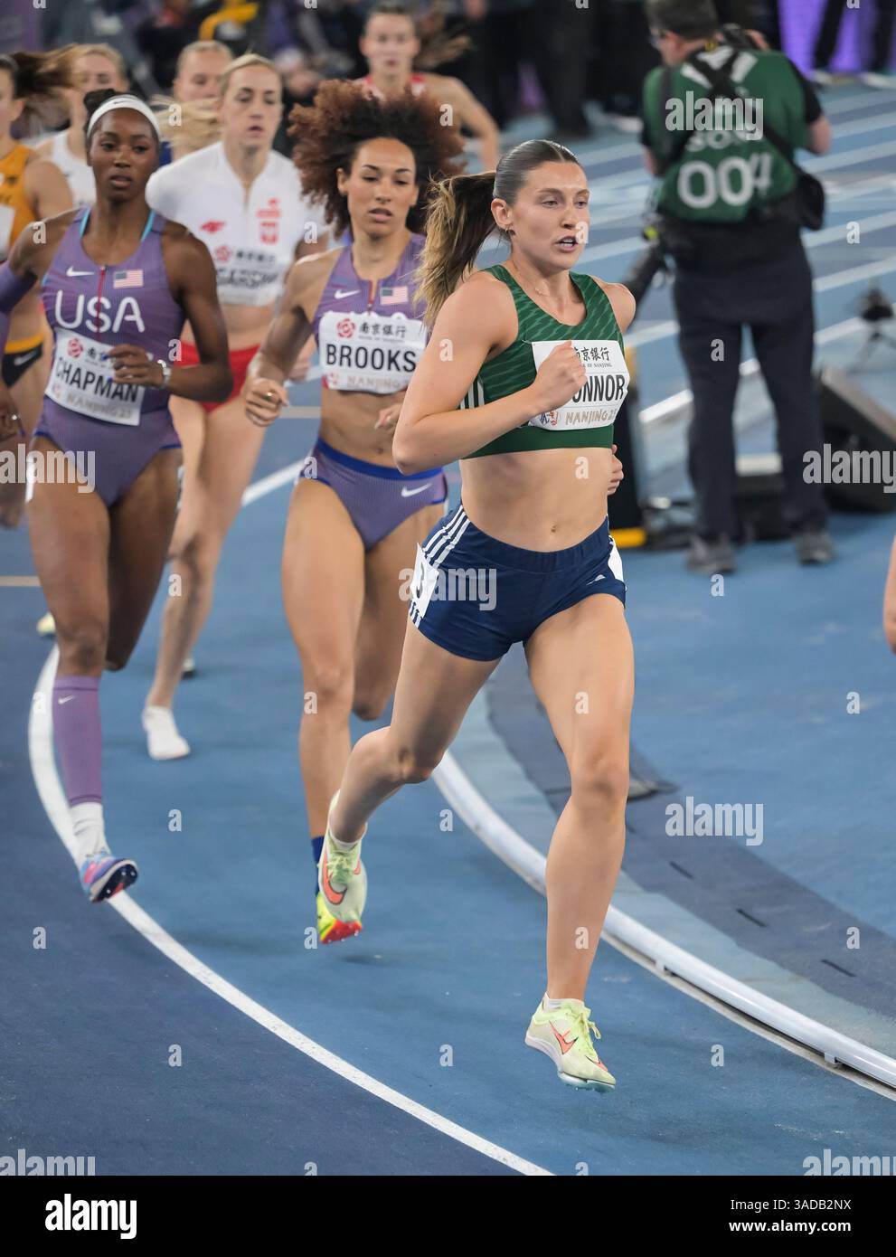 Kate O'Connor of Ireland competing in the 800m pentathlon at the World ...
