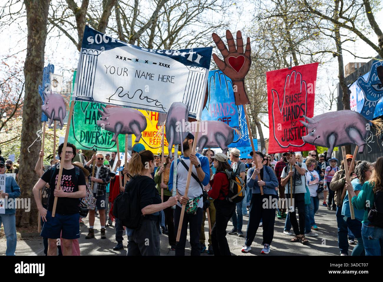 Seattle, USA. 5th Apr 2025. Thousands flood the Seattle Center for the ...