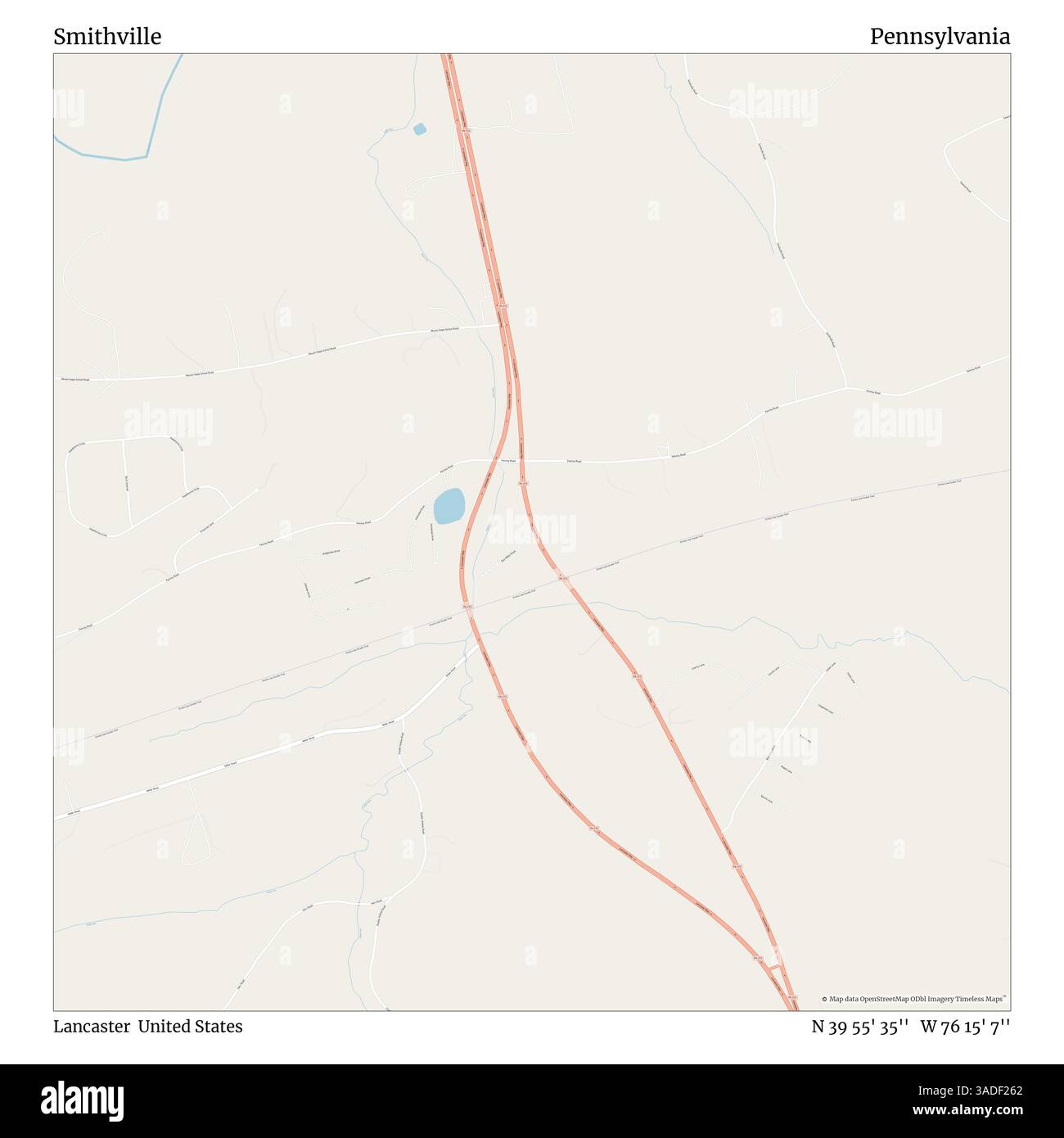 Smithville, Lancaster, United States, Pennsylvania, N 39 55' 35'', W 76 ...