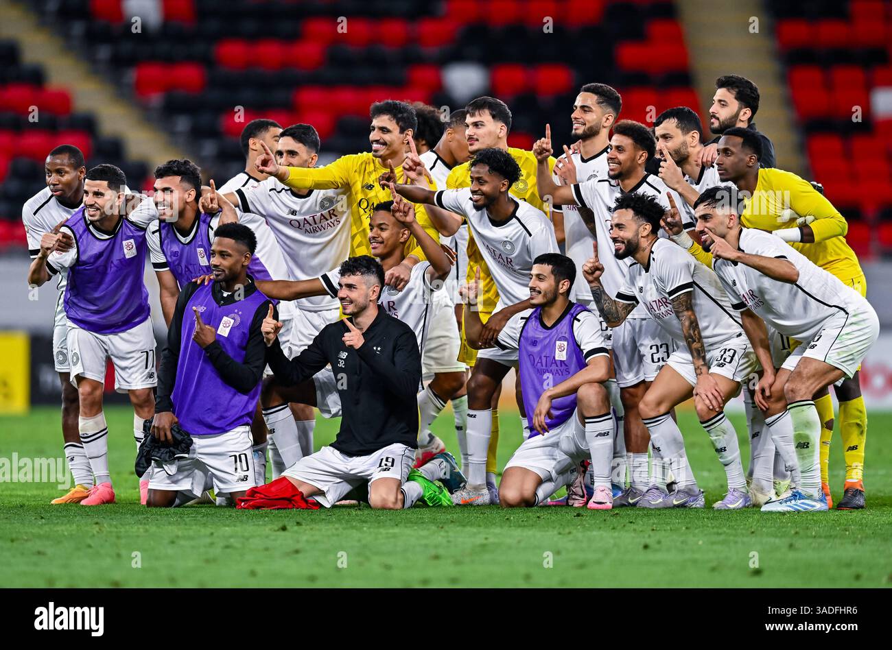 AL SADD SC v AL RAYYAN SC-OOREDOO STARS LEAGUE QATAR Players of Al Sadd ...