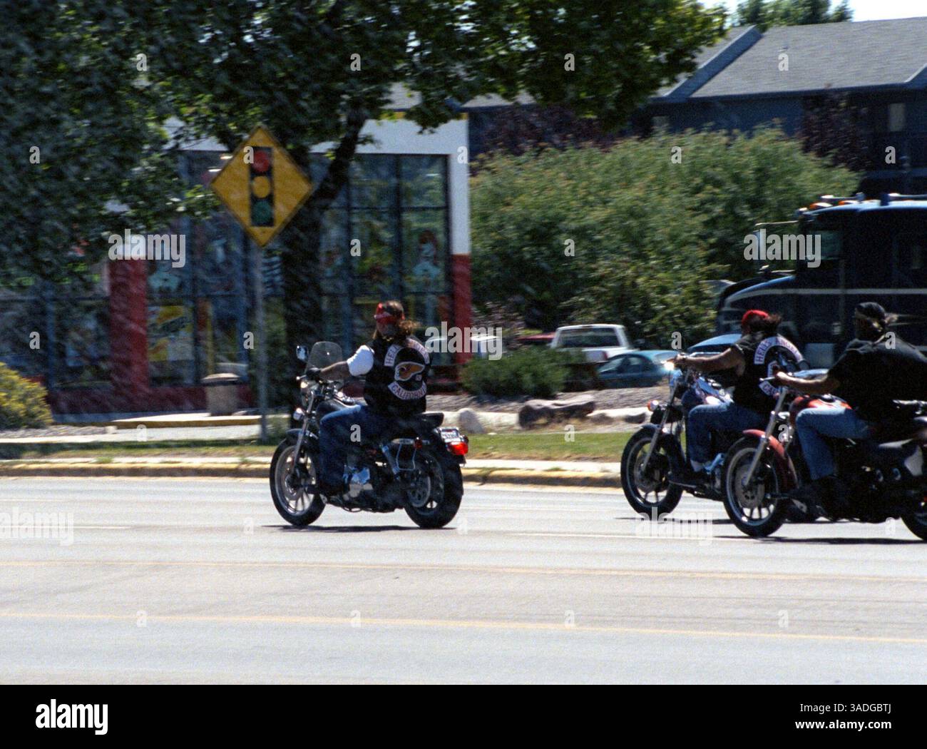 Jul 28, 2000; Missoula, Montana, USA; A few HELLS ANGELS