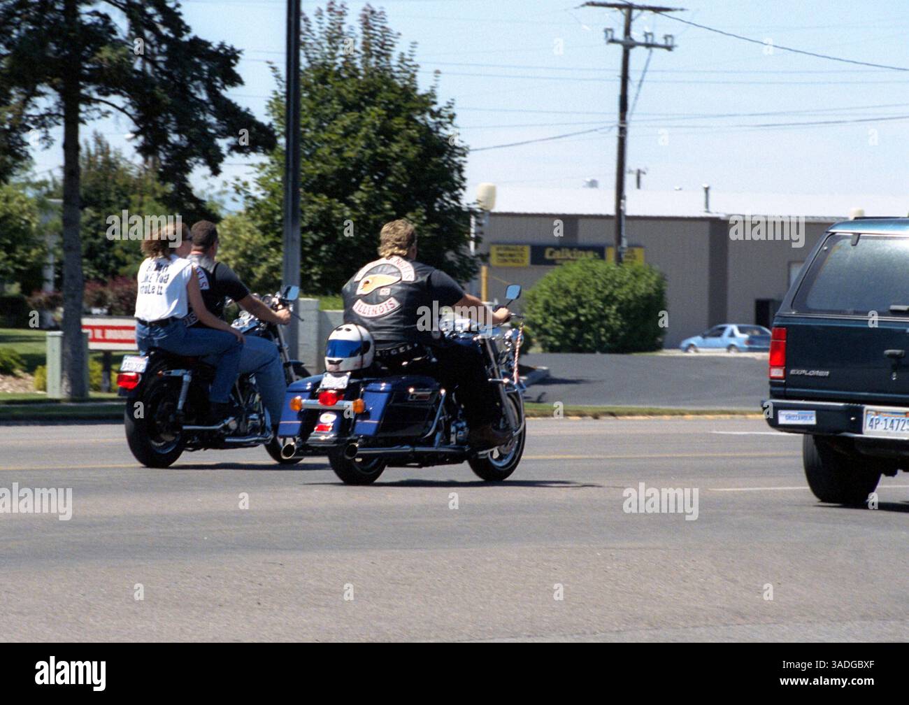 Jul 28, 2000; Missoula, Montana, USA; A few HELLS ANGELS