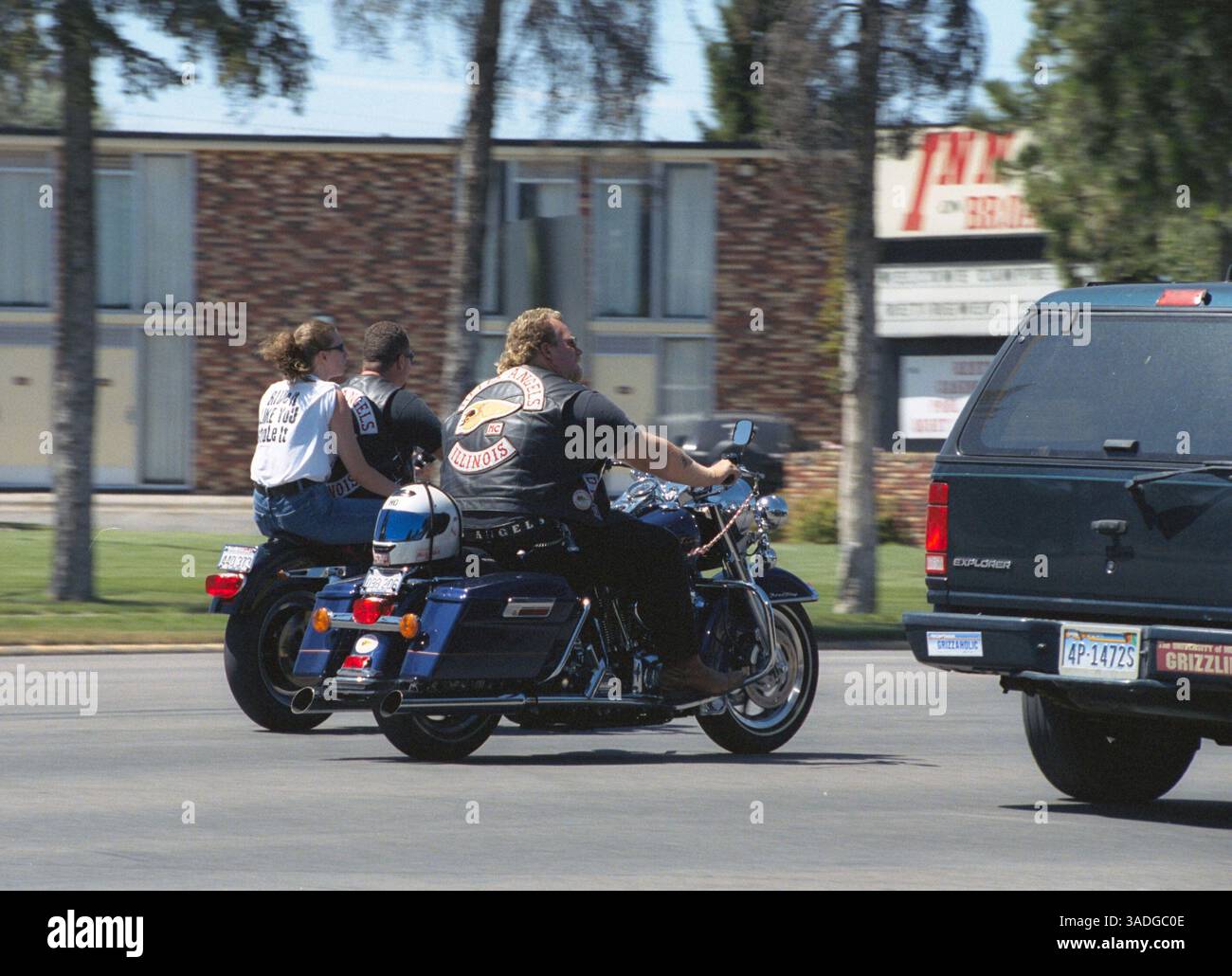 Jul 28, 2000; Missoula, Montana, USA; A few HELLS ANGELS