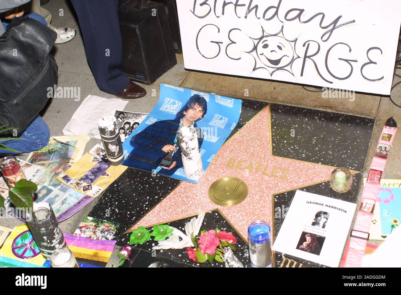 Feb 25, 2002; Hollywood, California, USA; Former Beatle George Harrison ...