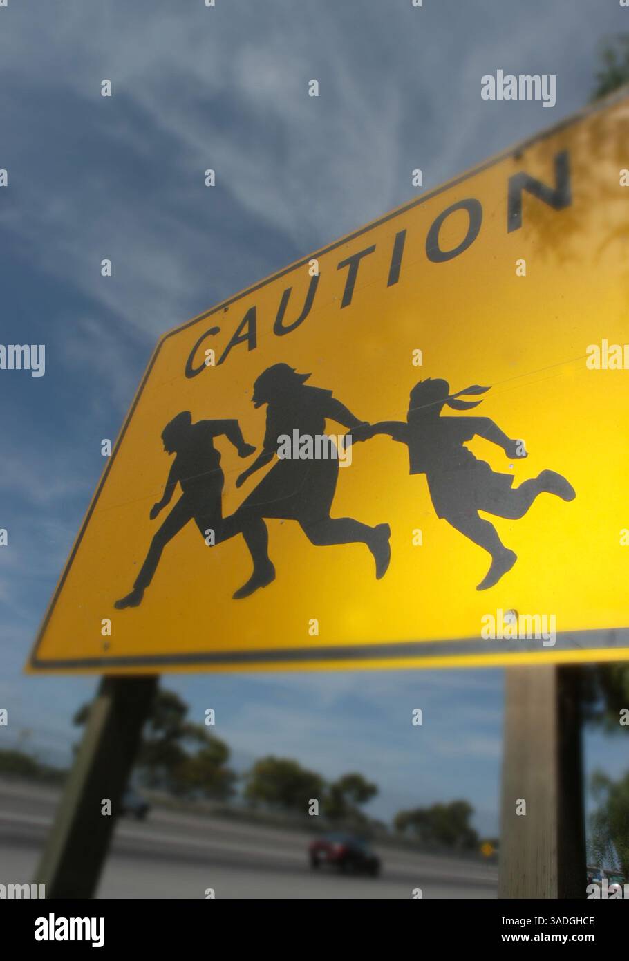 Warning Sign Freeway Sep 09, 2003; San Diego, CA, USA; A freeway sign near the US/Mexico in ...