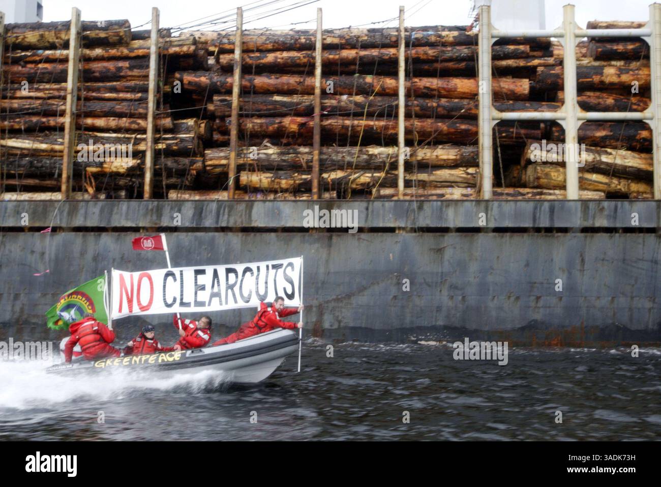 Sep 04, 2004; Tongass National Forest, AK, USA; Logging in Tongass ...