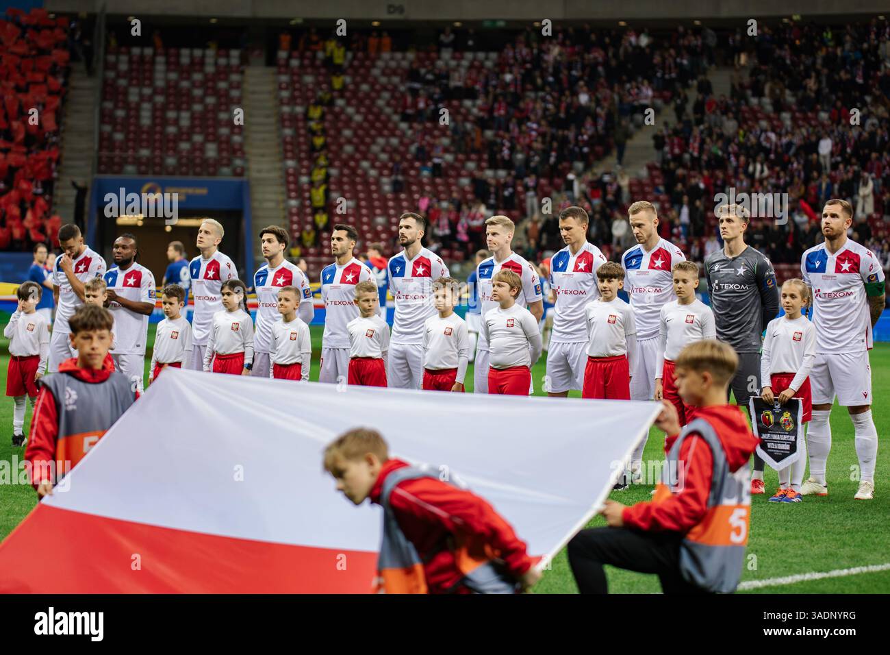 warsaw-poland-02nd-apr-2025-team-of-wisla-krakow-seen-during-the