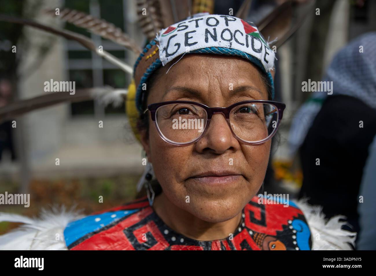 Carmen Guerrero poses for a portrait in front of the Department of ...