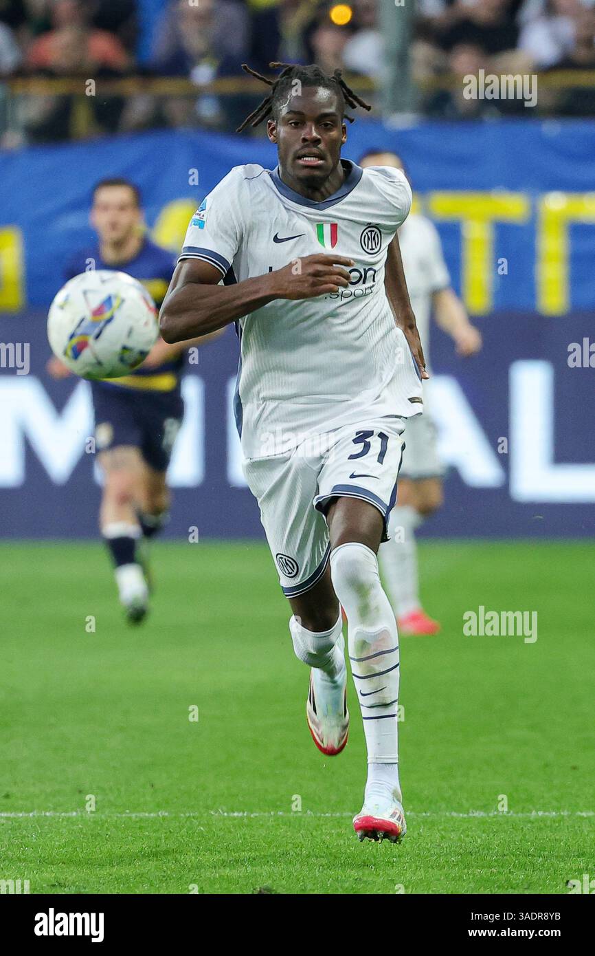 Parma Italy 05th Apr 2025 Yann Aurel Bisseck Of Inter FC Seen In parma-italy-05th-apr-2025-yann-aurel-bisseck-of-inter-fc-seen-in