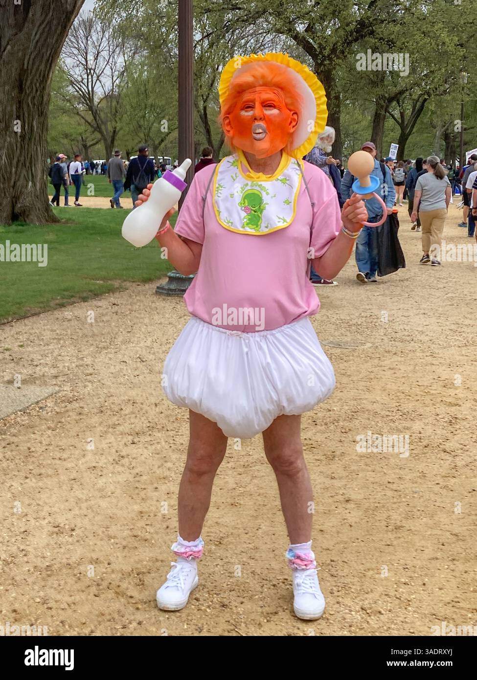 Hand Off Protest, Washington DC, April 5, 2025 Stock Photo