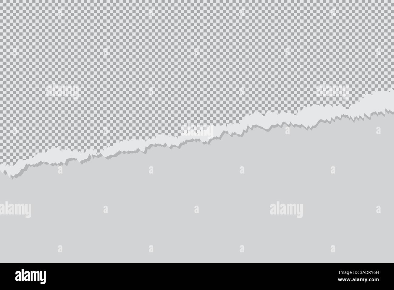 Ripped Torn paper sheet edge on Blank background with curled page Stock ...