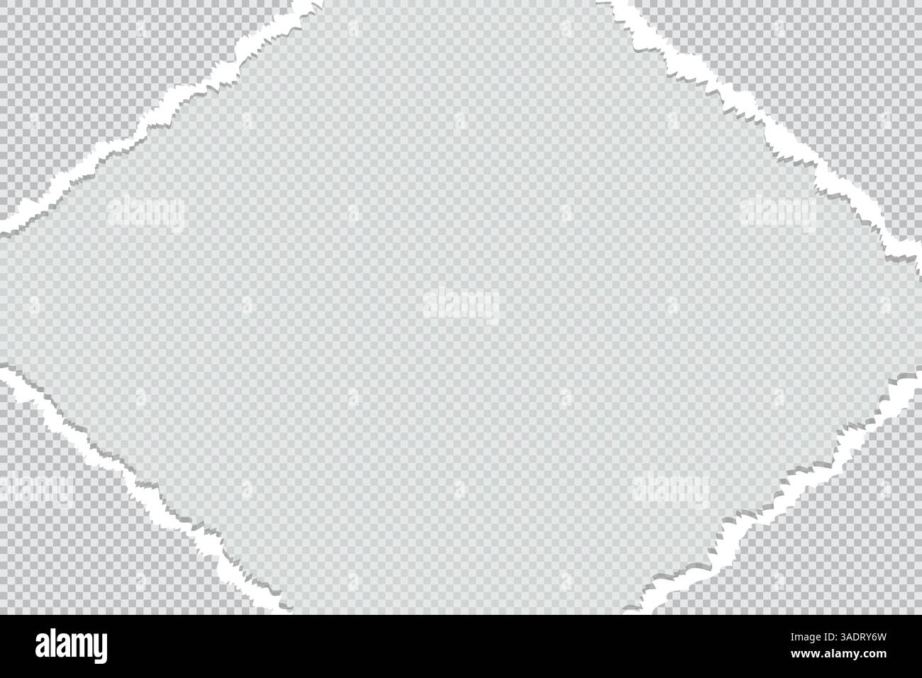 Ripped Torn paper sheet edge on Blank background with curled page Stock ...