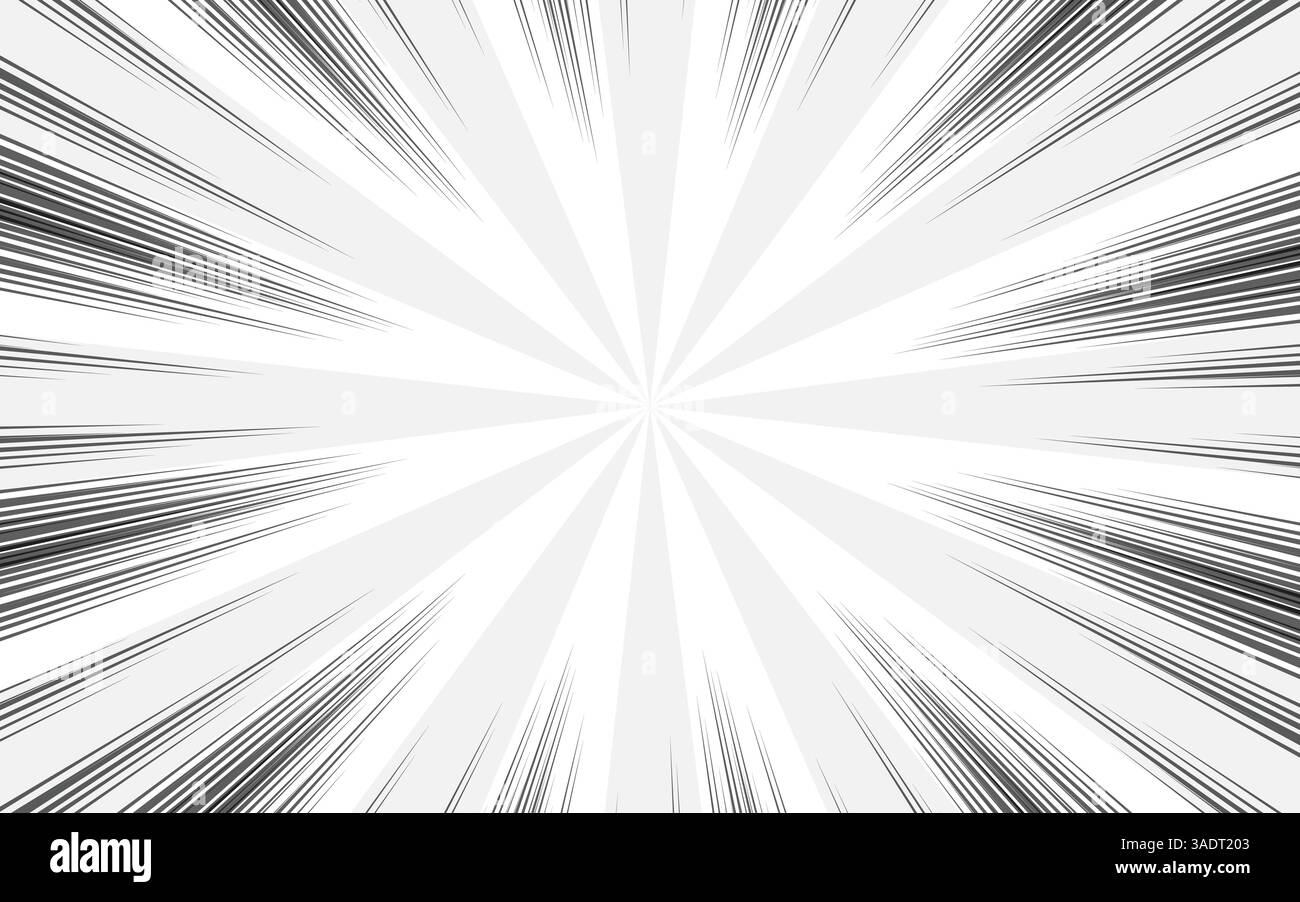 Comic explosion manga background. Abstract monochrome border with ...