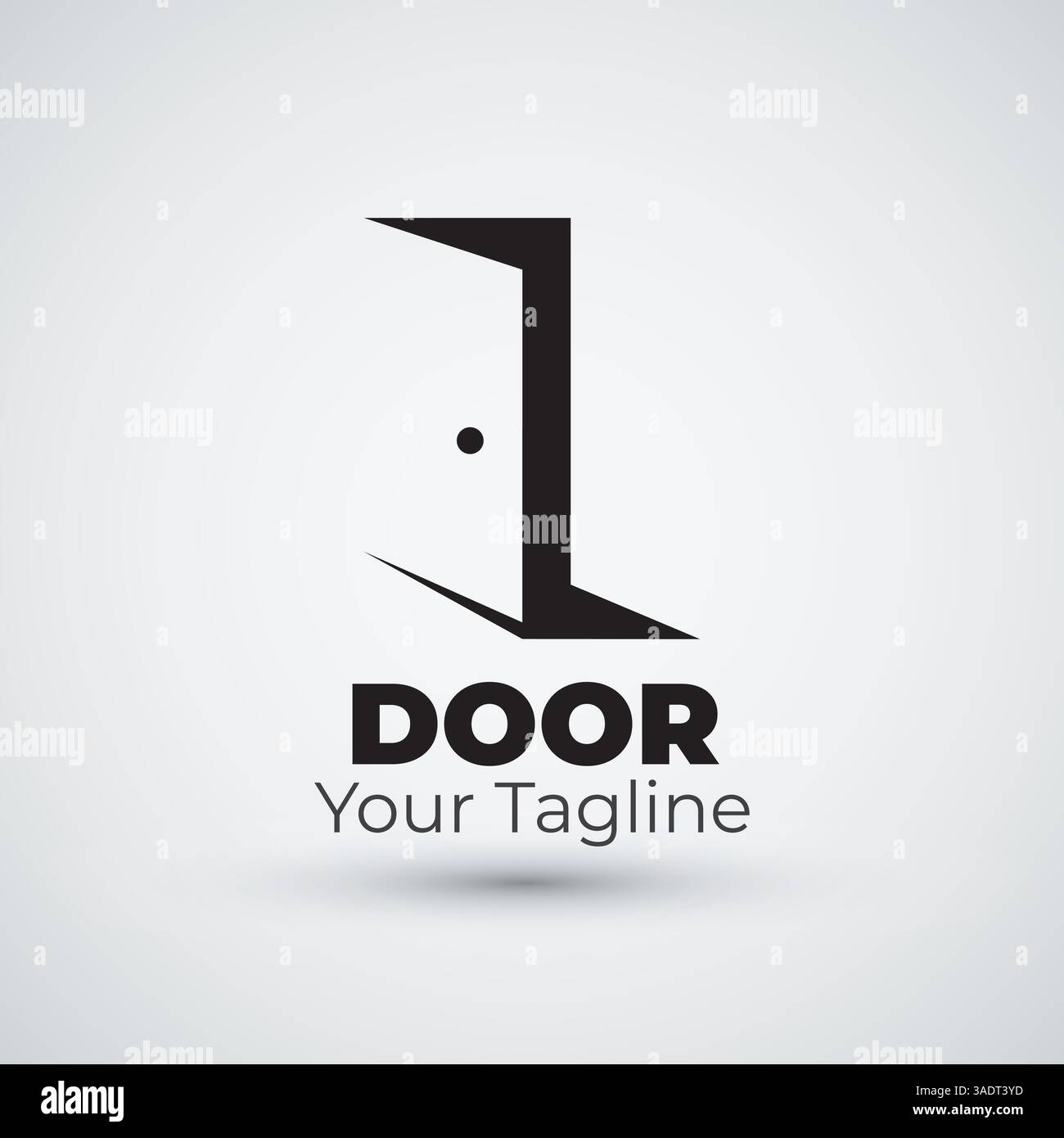 open door logo design flat icon template Stock Vector