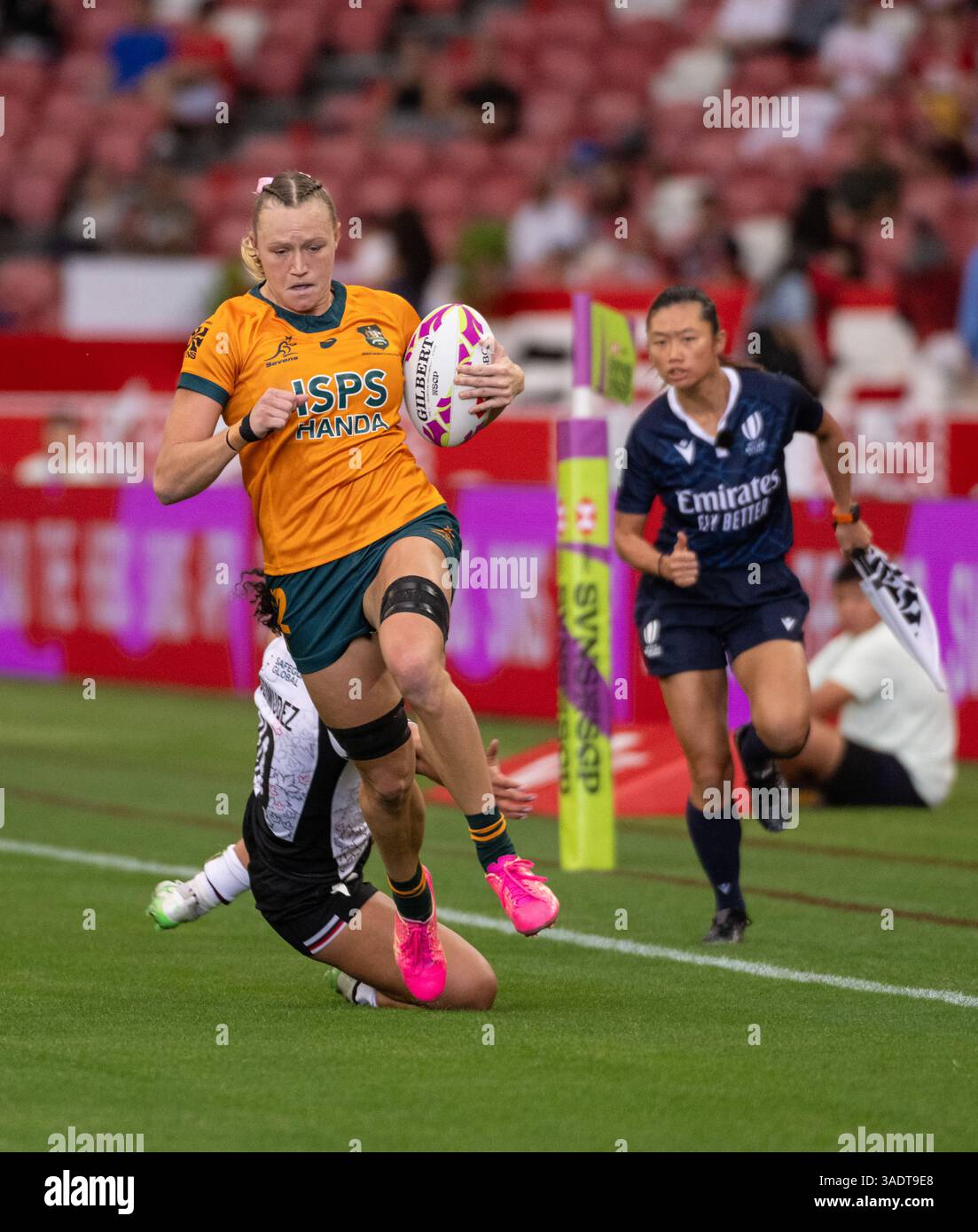 SINGAPORE, SINGAPORE. APRIL 5th 2025 HSBC Singapore 7s Rugby Australia ...