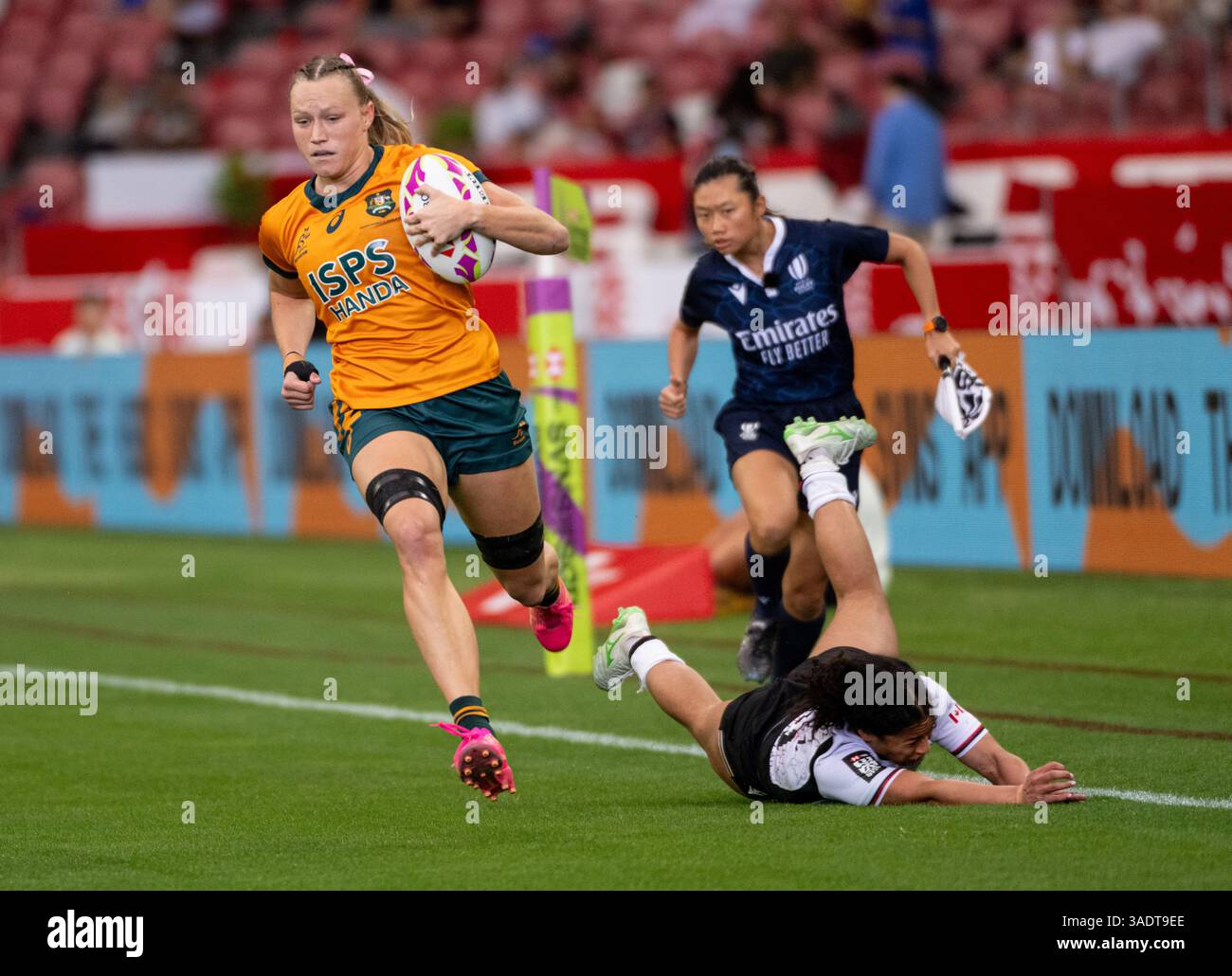 SINGAPORE, SINGAPORE. APRIL 5th 2025 HSBC Singapore 7s Rugby Australia ...