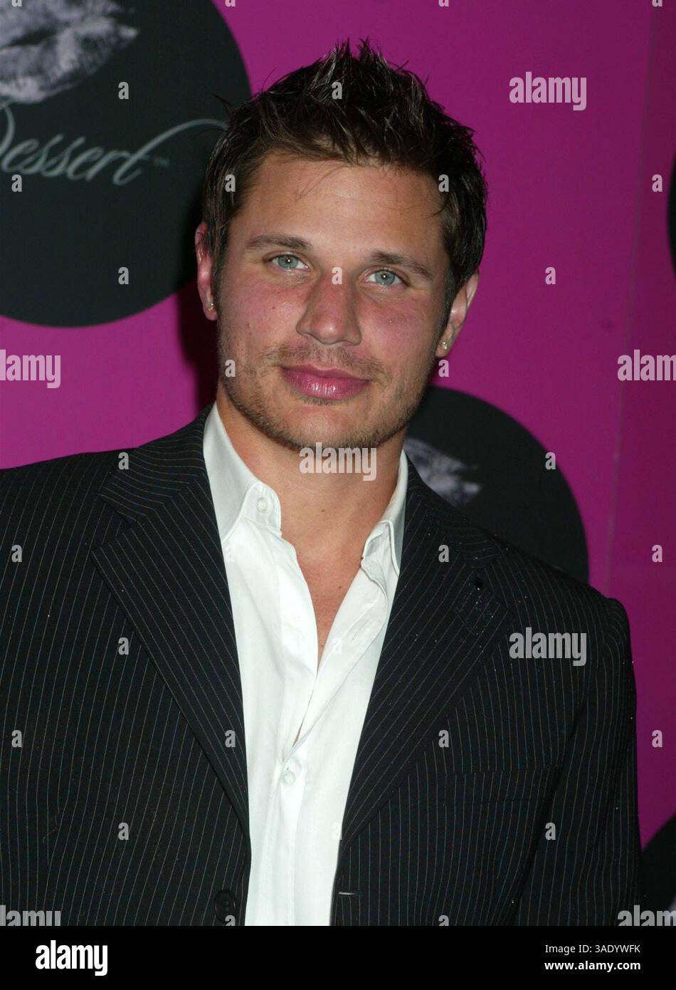 Apr 23, 2004; New York, NY, USA; Singer NICK LACHEY at the 'Dessert Beauty' launch party he hosted with his wife Jessica Simpson held at Marquee..  (Credit Image: Nancy Kaszerman/ZUMAPRESS.com) Stock Photo