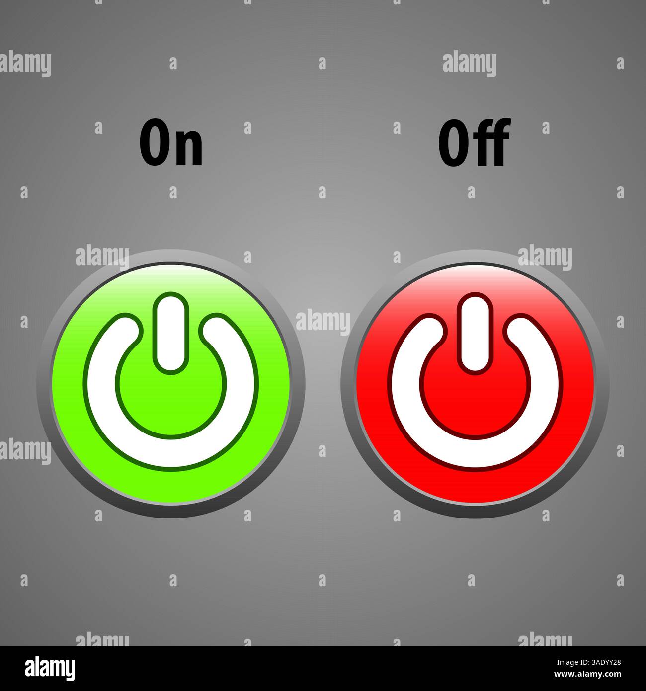 Vector icons on and off for web design and web Stock Vector Image & Art ...