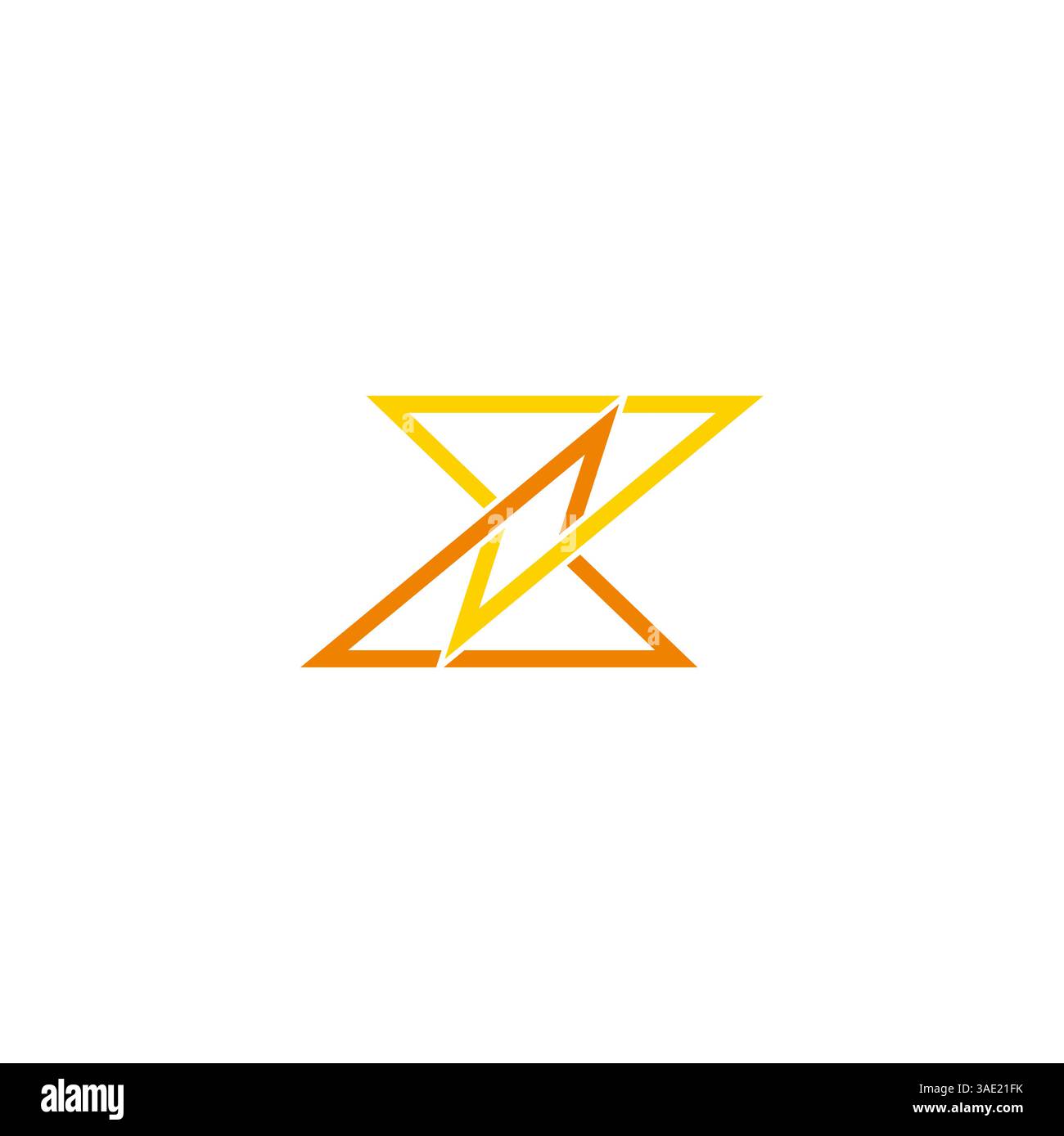 letter z arrow bolt energy simple linked logo vector Stock Vector