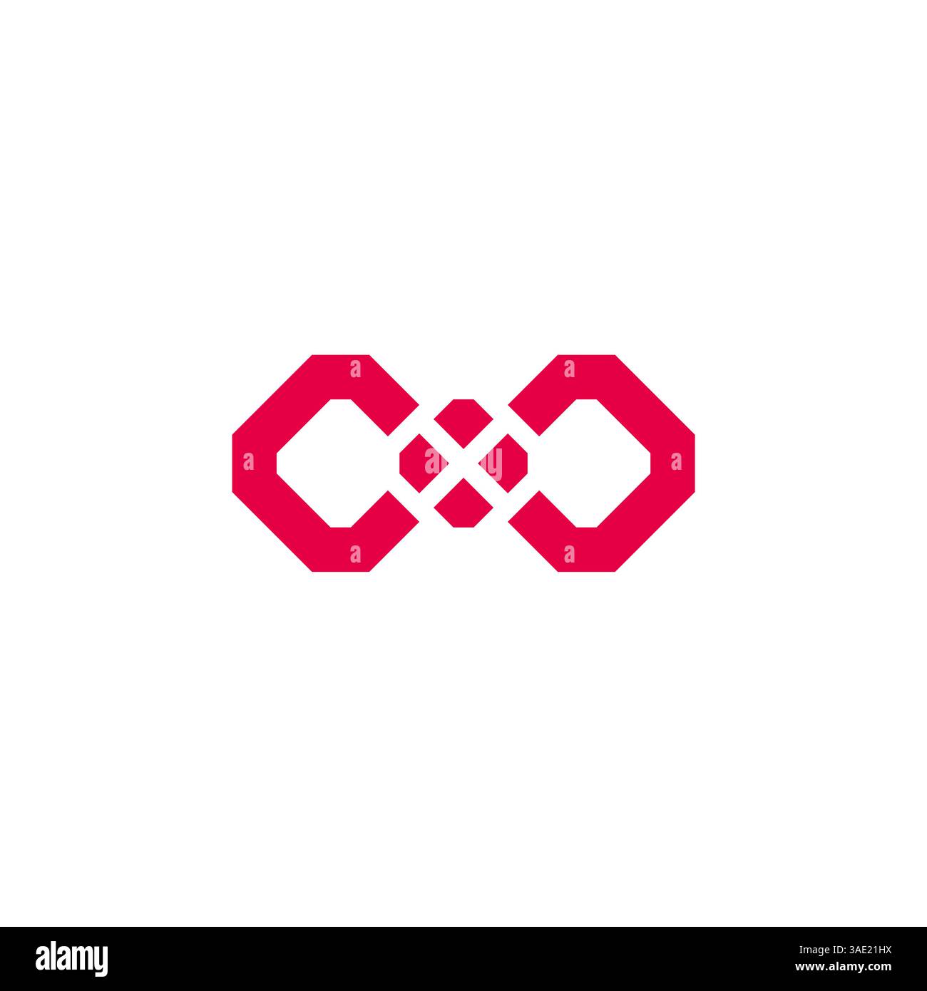 infinity diamond simple geometric logo vector Stock Vector
