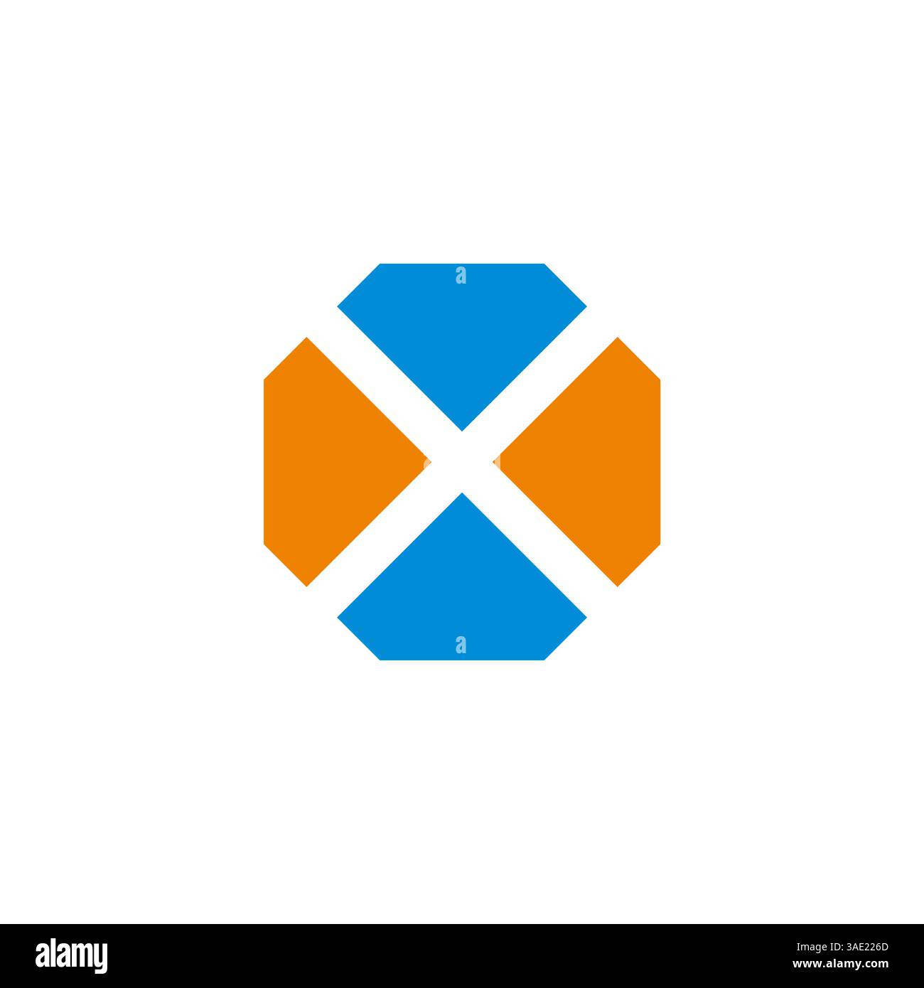 letter x cross diamond abstract simple geometric logo vector Stock Vector