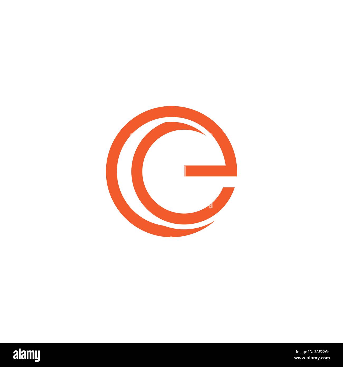letter e rotate round infinity monogram logo vector Stock Vector