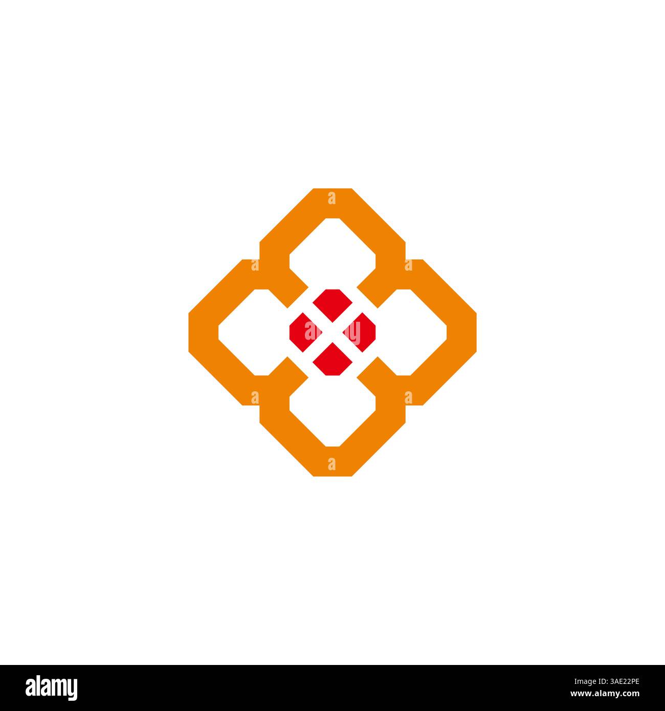 colorful geometric flower simple geometric logo vector Stock Vector