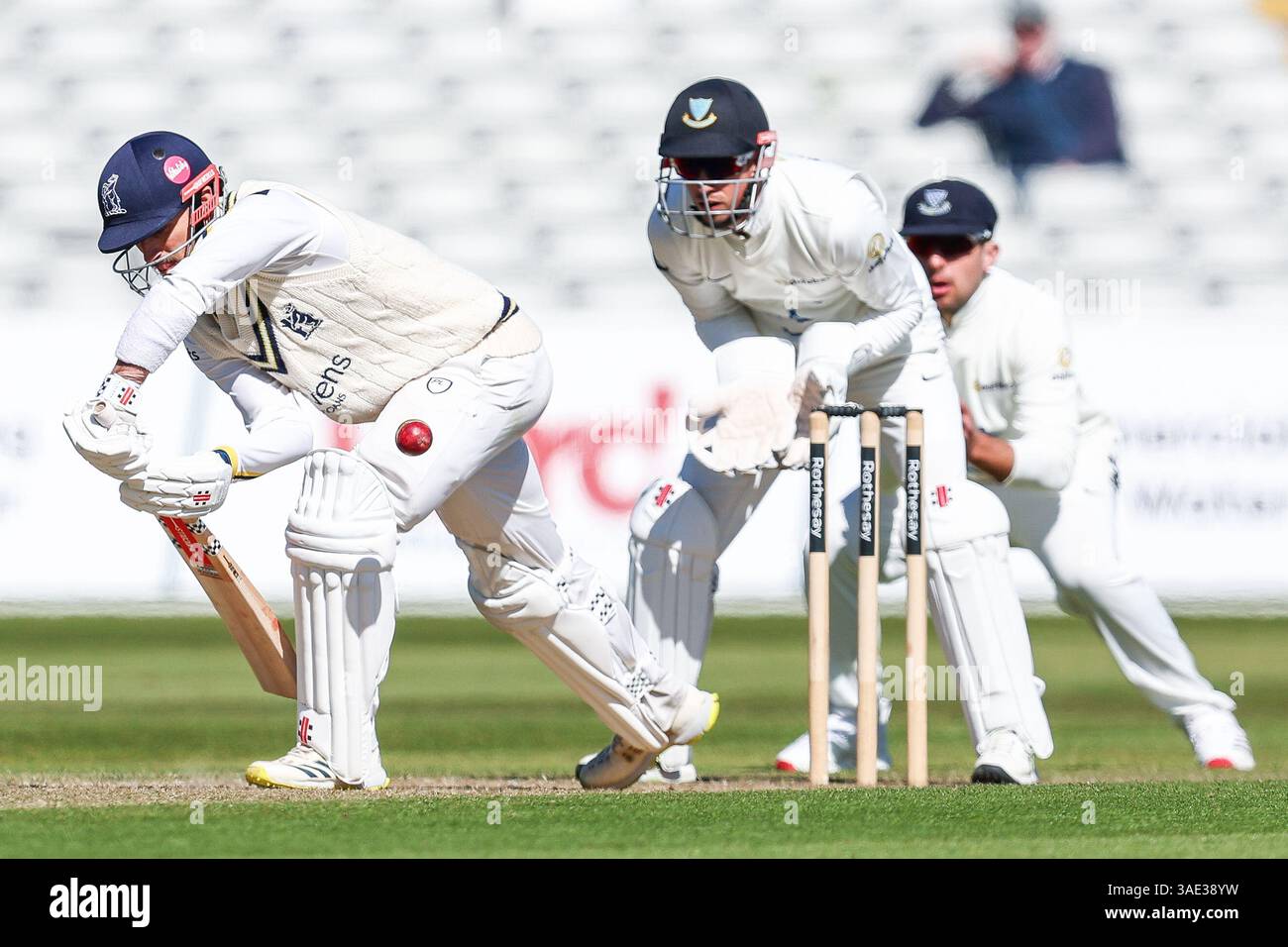 #30, Ed Barnard of Warwickshire in action with the bat during the ...