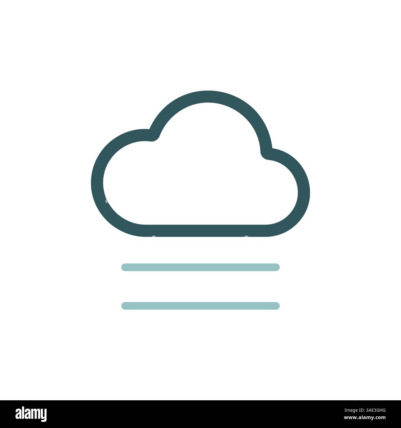 Fog and cloud vector icon. Meteorology sign. Graph symbol for travel, tourism and weather web site and apps design, logo, app, UI Stock Vector
