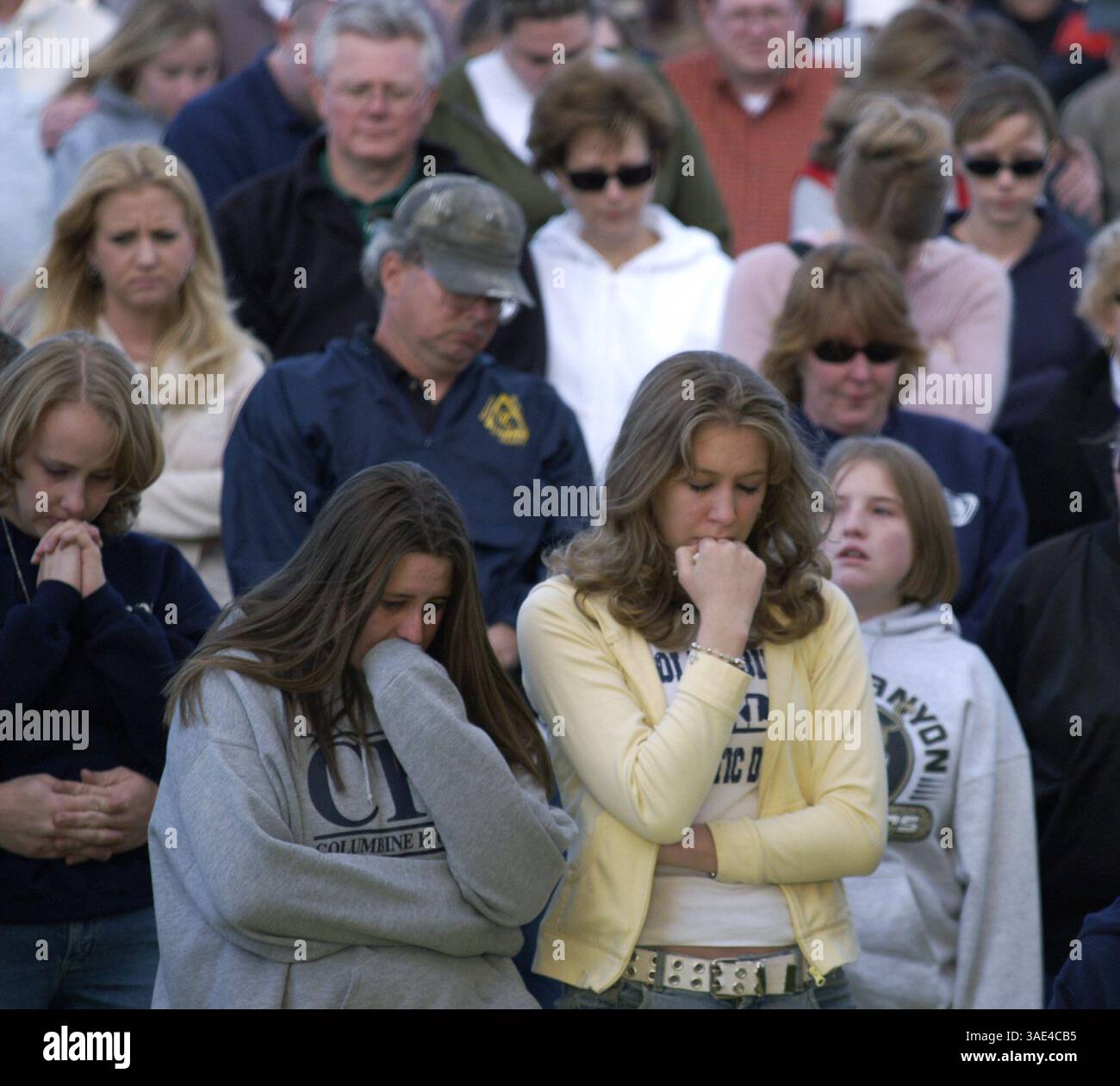 Apr 20, 2004; Littleton, CO, USA; Students from Columbine High school ...