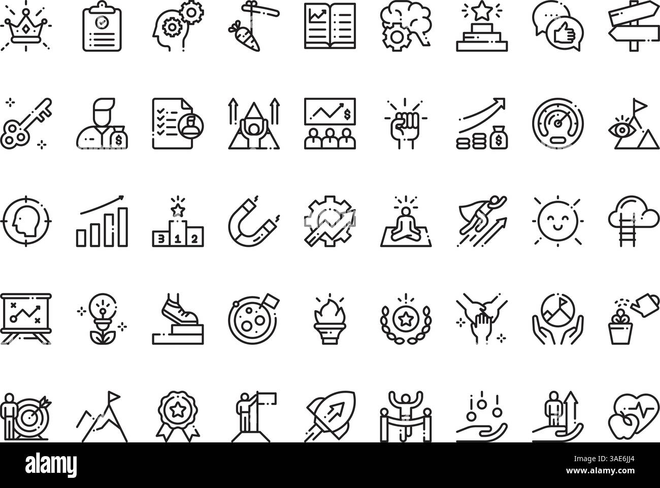 Motivation icons High-Quality Vector Icons Collection with Editable Stroke. Ideal for Professional and Creative Projects Stock Vector