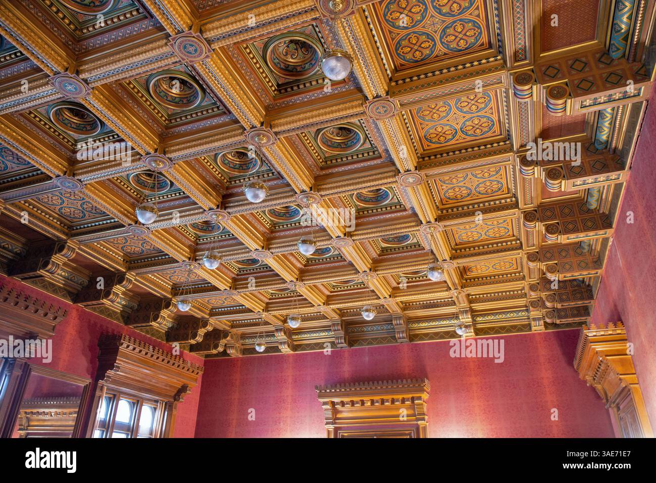 Interior of the Red Hall of Chernivtsi National University, Ukraine. It ...