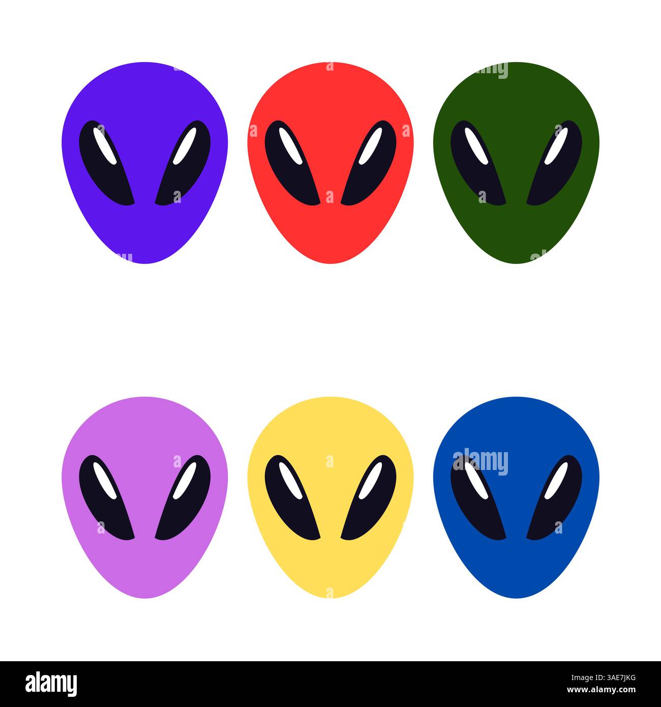 Alien vector design isolated in white background Stock Vector Image ...