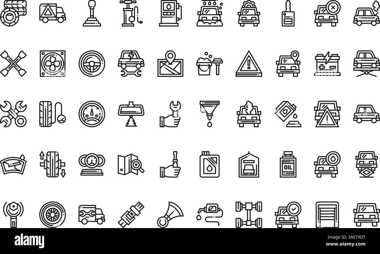 Car garage icons High-Quality Vector Icons Collection with Editable ...