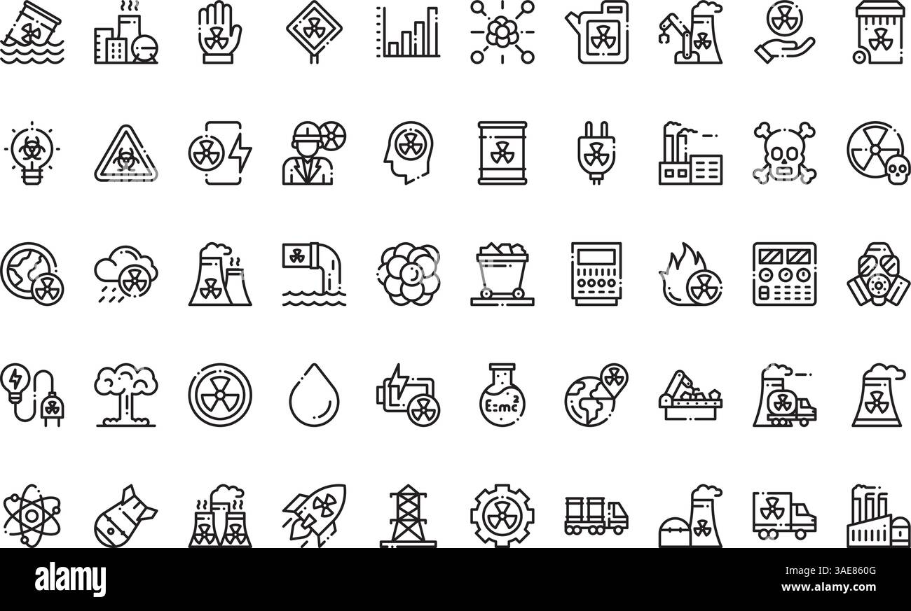 Nuclear energy icons High-Quality Vector Icons Collection with Editable ...