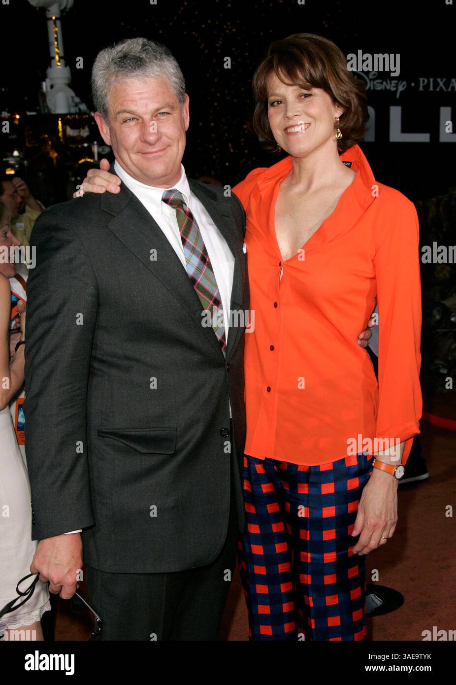 Sigourney weaver with husband jim simpson hires stock photography and