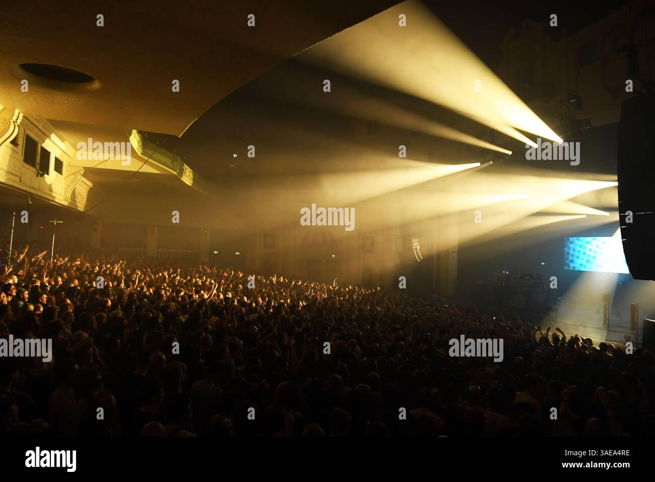 London UK 05th Apr 2025 LONDON ENGLAND APRIL 05 Phil Hartnoll London Uk 05th Apr 2025 London England April 05 Phil Hartnoll And Paul Hartnoll Of Orbital Performing The Green Album And The Brown Album At Brixton Academy On April 05 2025 In London Marcapital Pictures Credit Capital Live News 3AEA4RE