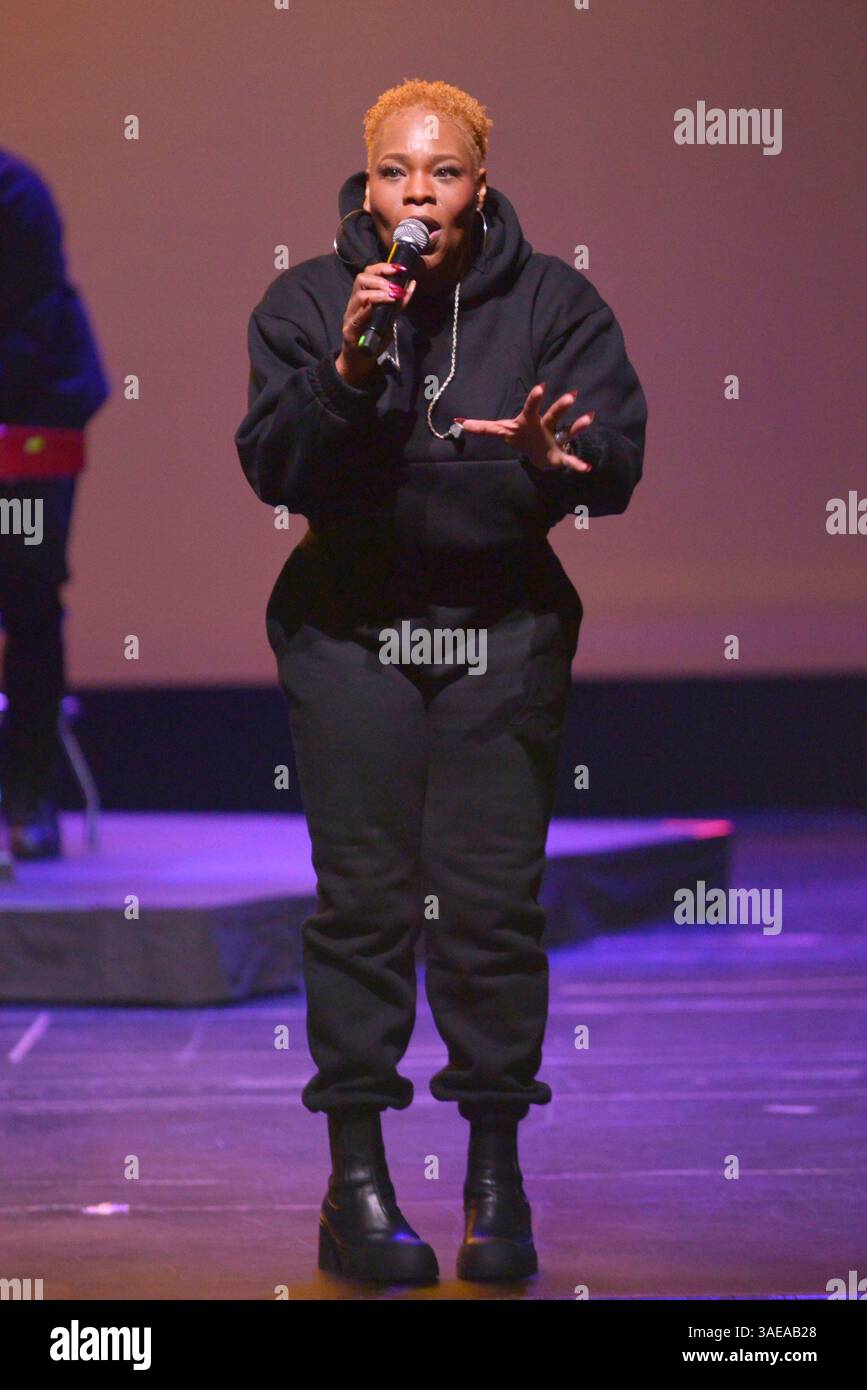 Miramar, Florida, USA. 05th Apr, 2025. Singer Tasha Cobbs in concert ...
