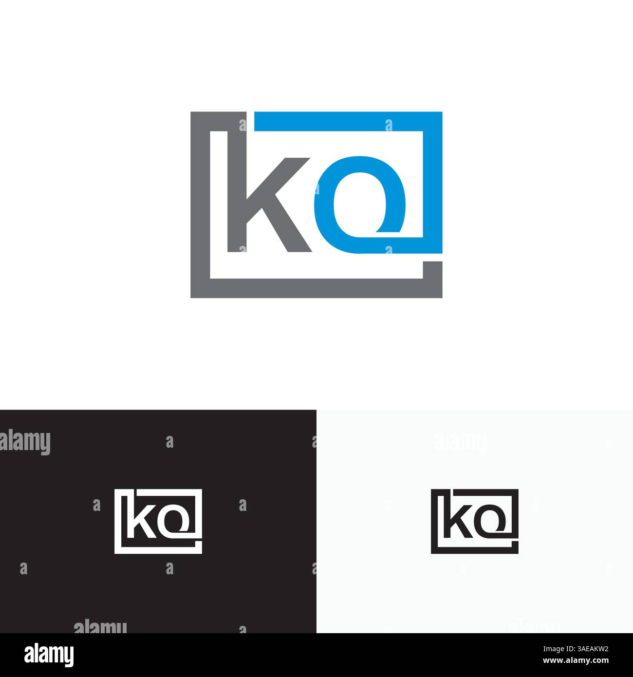 KO, OK Letter, initial logo design template vector Stock Vector