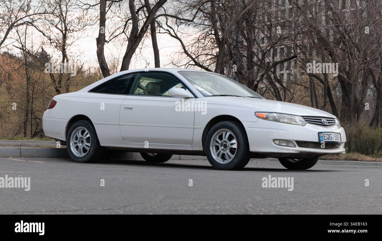 Chisinau, Moldova-April 5, 2025: 2002 Toyota Camry Solara SLE coupe ...