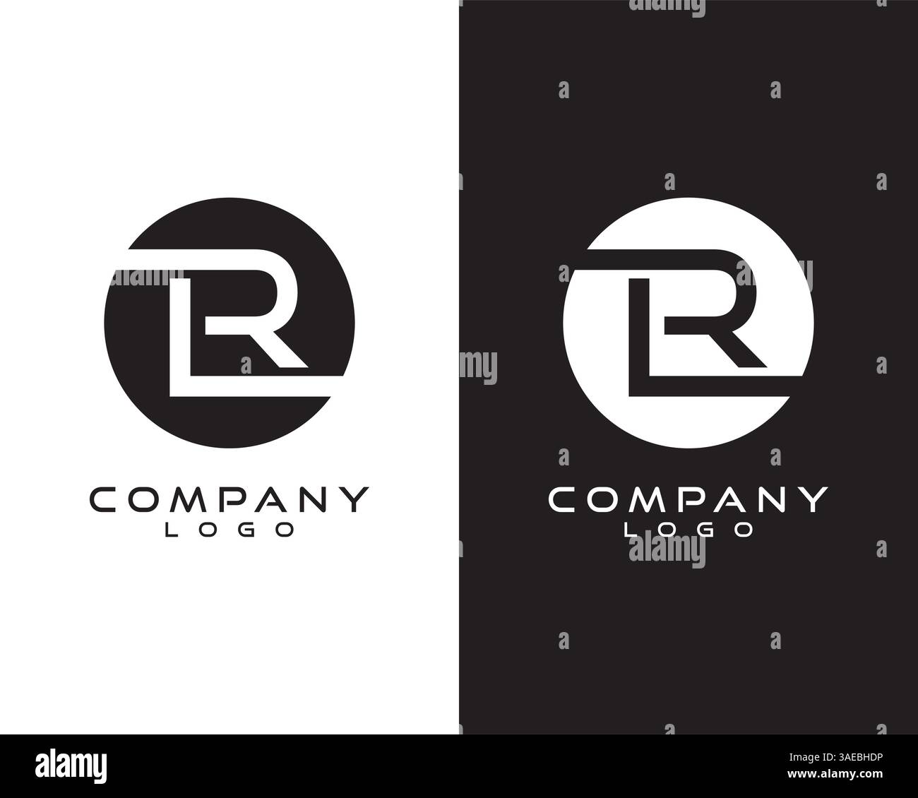 TRL, LR, RL letter, initial logo design Stock Vector