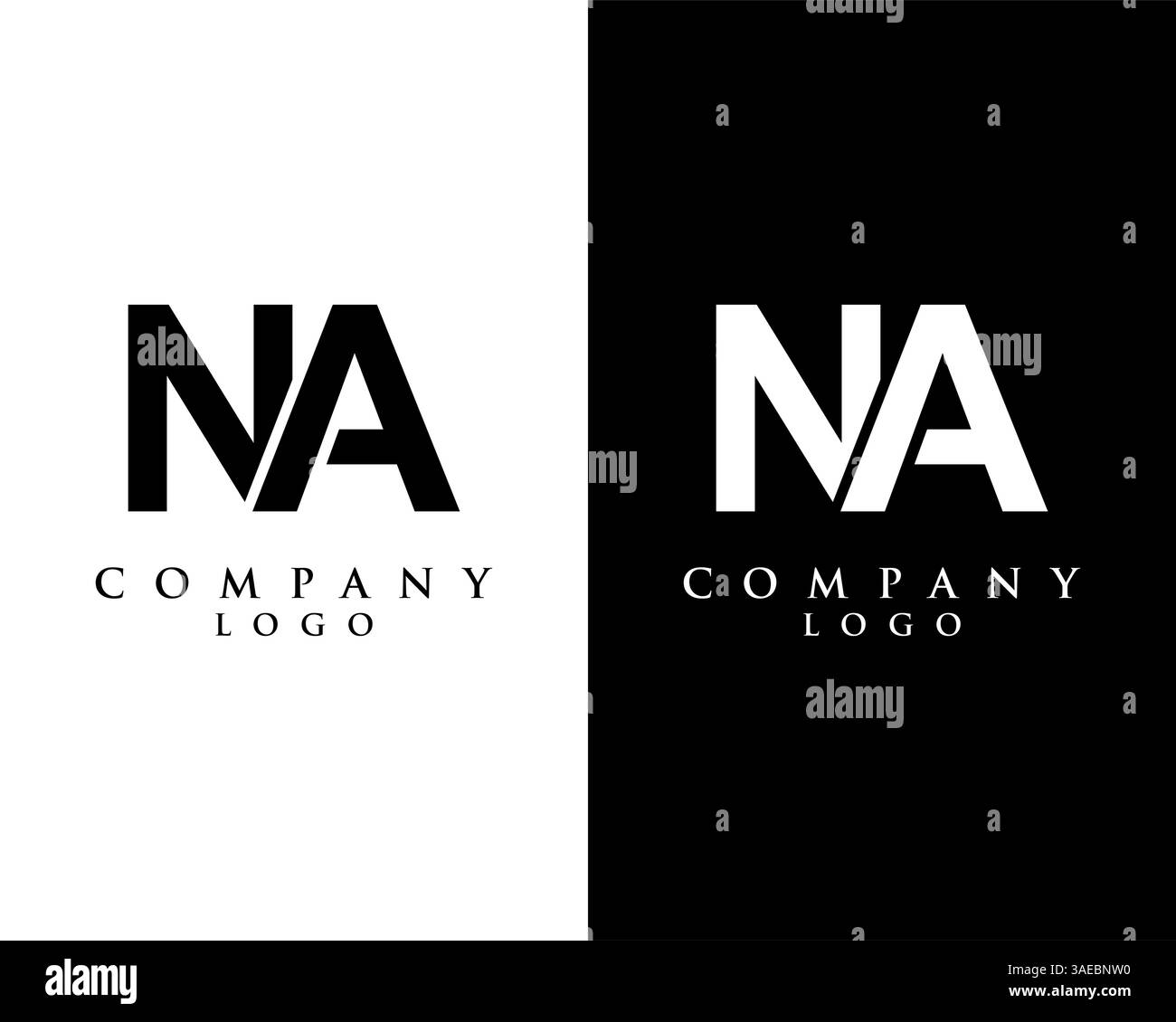 NA, AN initial letter logotype company logo design vector Stock Vector