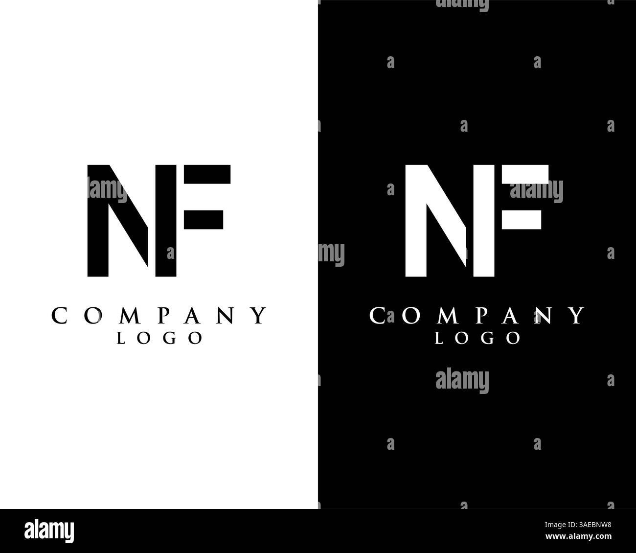 NF, FN initial letter logotype company logo design vector Stock Vector