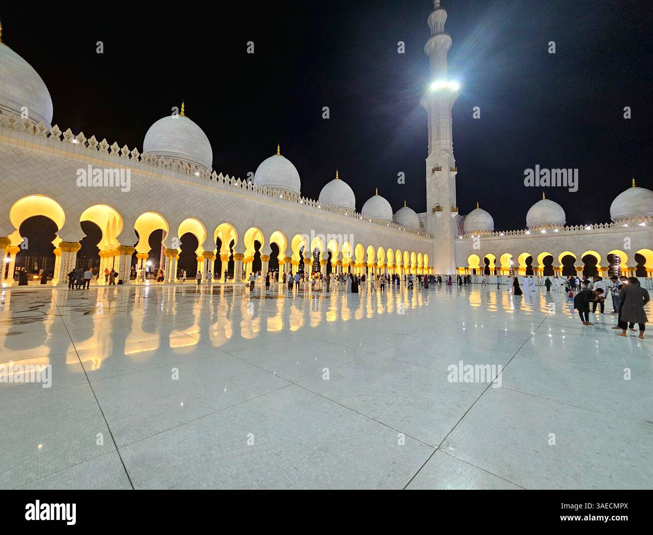 Sheikh Zayed Grand Mosque - Smartphone Captured Stock Image