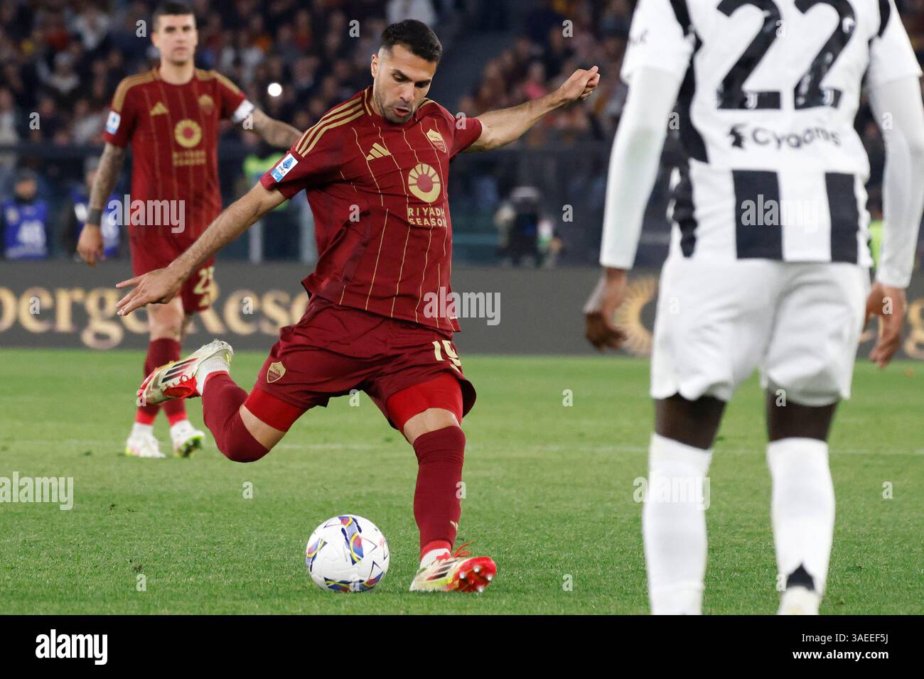 Rome, Italy. 06th Apr, 2025. Rome, Italy, April 6, 2025. Zeki Celik, of ...
