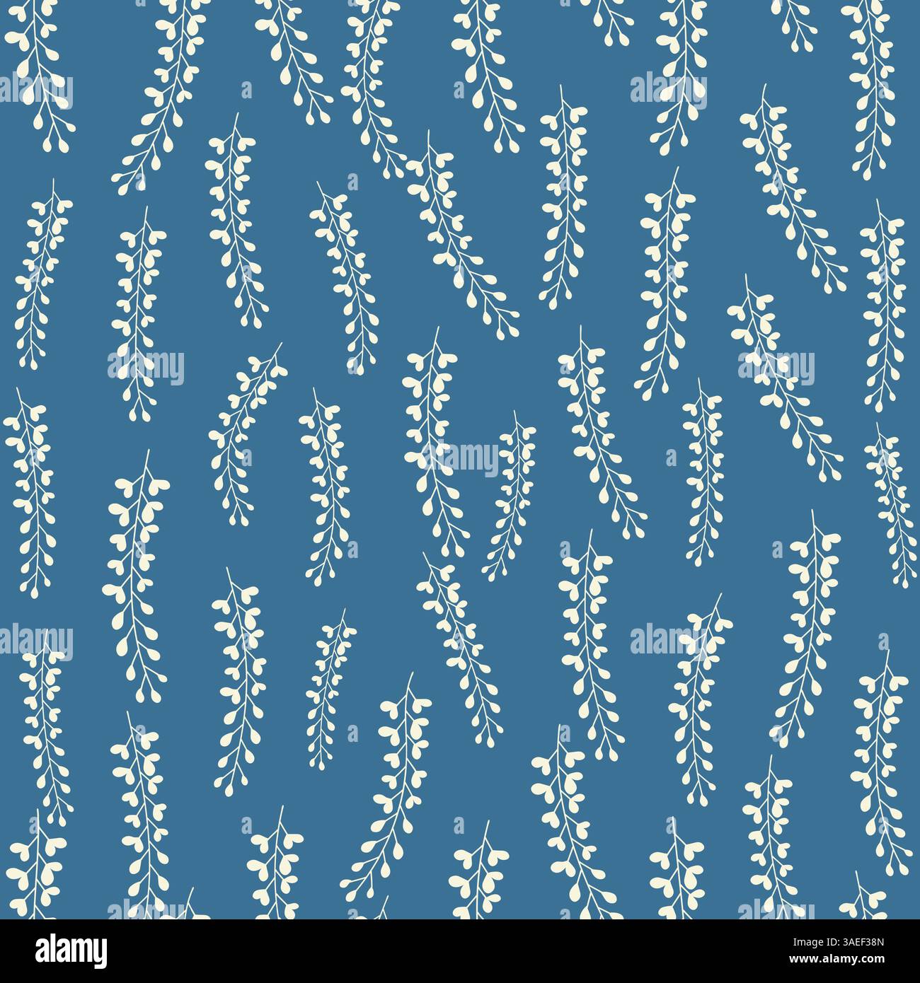 Bicolor contour silhouette seamless pattern with flowers and leaves ...